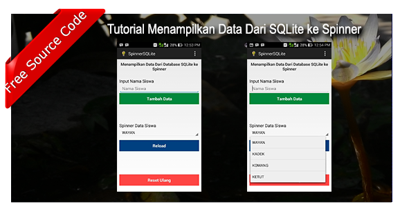 Tutorial Load Data SQLite ke Spinner Android